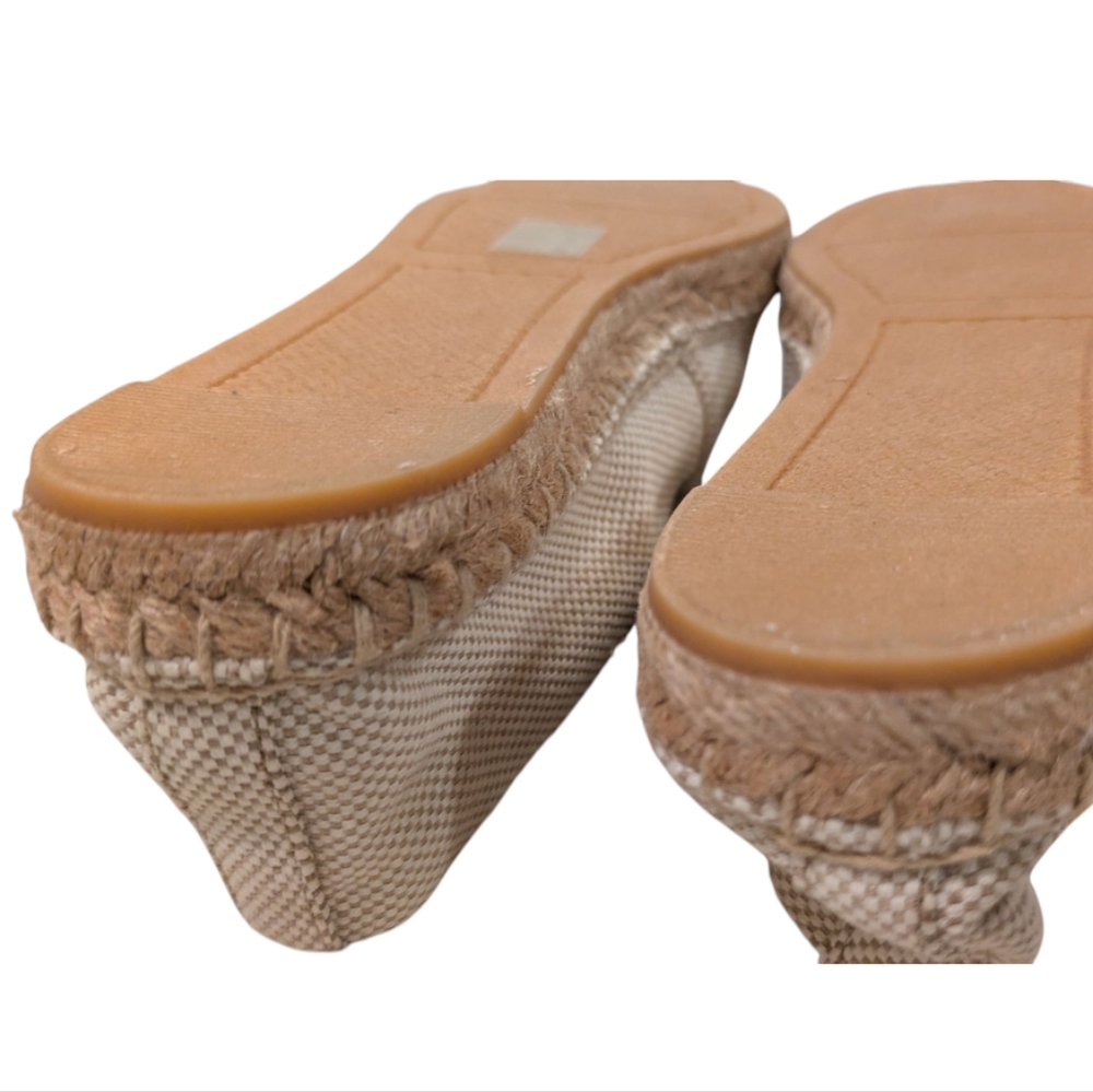 Tory Burch Colorblock Natural Tan Espadrille Flats Women's Size 9.5 NWOT - Picture 6 of 17